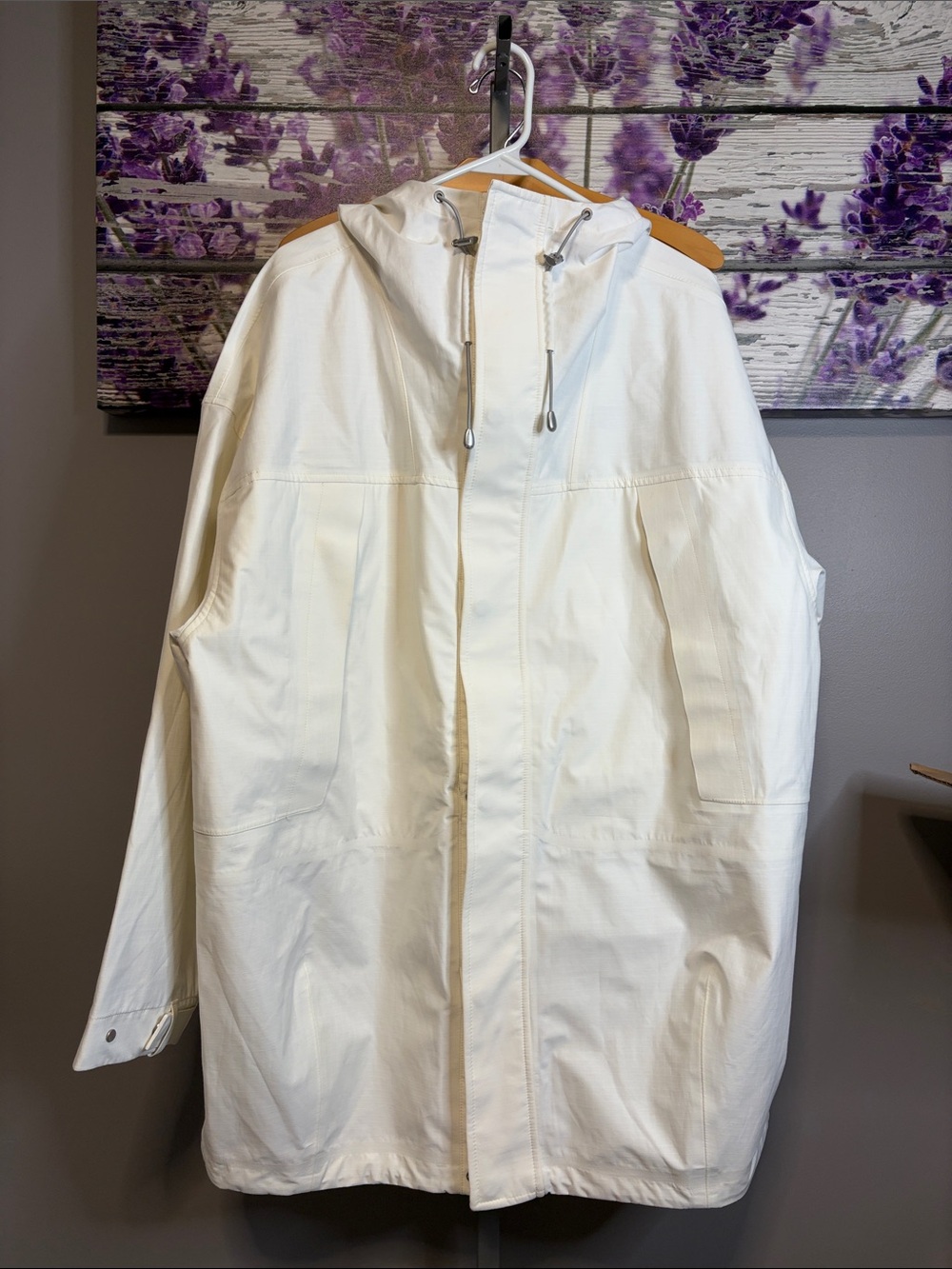Women’s Ralph Lauren RLX White Hooded Water Resistant Windbreaker NWOT Size XXL